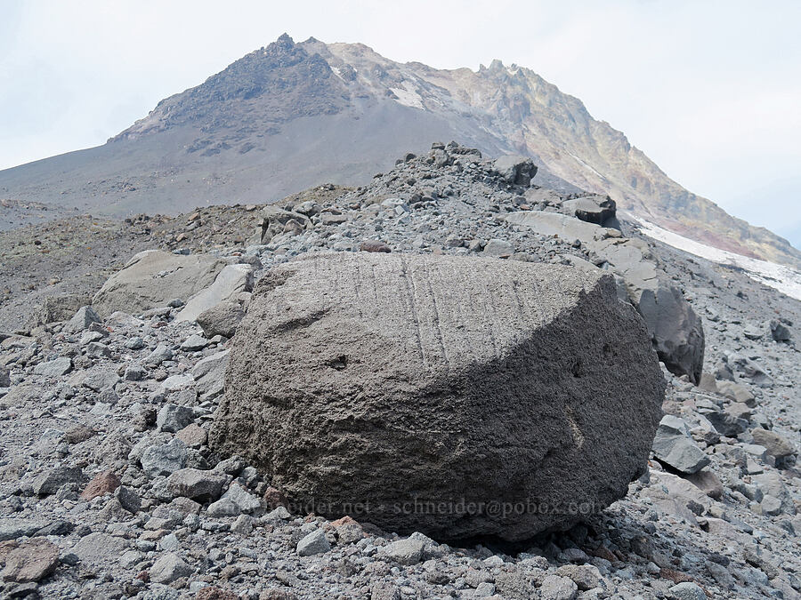 striations on rocks [above Mt. Hood Meadows, Mt. Hood National Forest, Hood River County, Oregon]