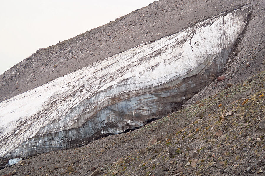 layered snowfield [above Mt. Hood Meadows, Mt. Hood National Forest, Hood River County, Oregon]
