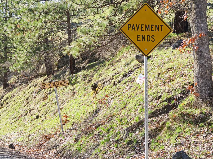 ...and the West begins [Mill Creek Road, Wasco County, Oregon]