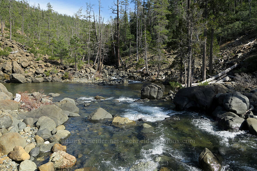 confluence of Whiskey Creek & the West Fork Illinois River [mouth of Whiskey Creek, Josephine County, Oregon]