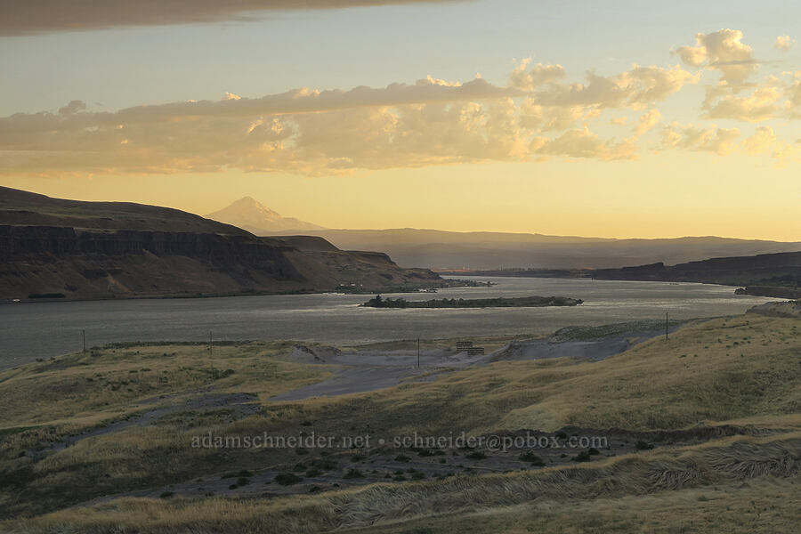 Columbia River at sunset [State Highway 14, Klickitat County, Washington]
