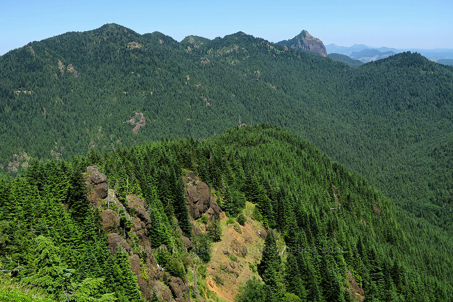 West Onion Peak, Onion Peak, & the north end of Angora Peak [Angora Peak, Clatsop County, Oregon]