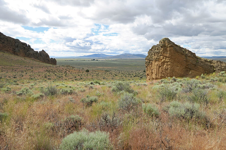 inside of Fort Rock [Fort Rock State Natural Area, Lake County, Oregon]