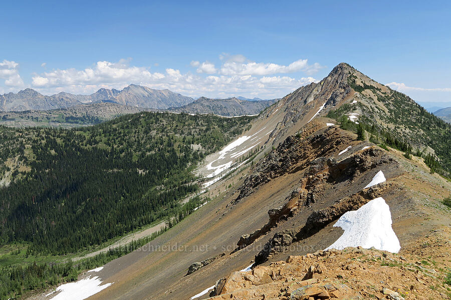 Cone Mountain & mountains to the east [Pacific Crest Trail, Okanogan-Wenatchee National Forest, Whatcom County, Washington]