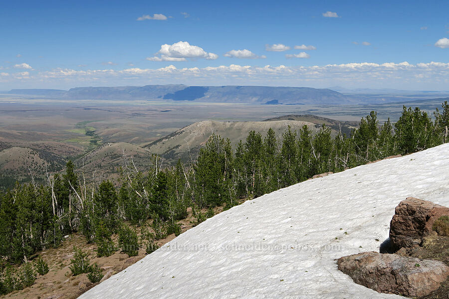 snowfield & Hart Mountain [Twelvemile Peak, Fremont-Winema National Forest, Lake County, Oregon]