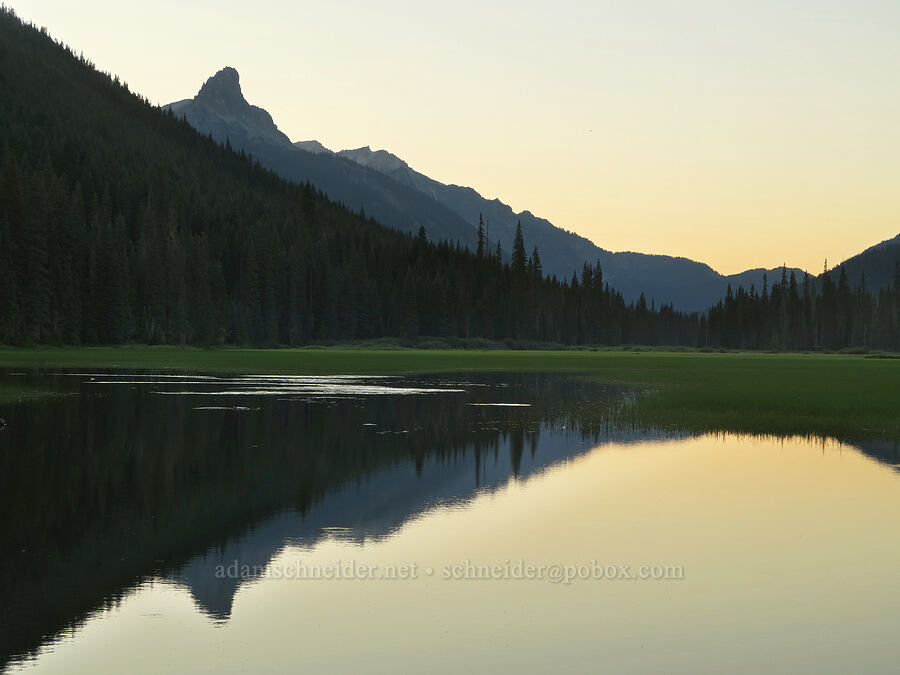 Tucquala Lake & Cathedral Rock [Scatter Creek Campground, Okanogan-Wenatchee National Forest, Kittitas County, Washington]