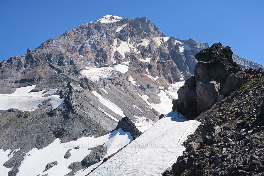 Mount Hood, Co Rock, & Ho Rock [Cathedral Ridge, Mt. Hood Wilderness, Clackamas County, Oregon]
