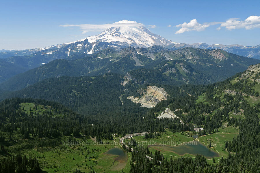 Mount Rainier & Tipsoo Lakes [Naches Peak summit, Okanogan-Wenatchee National Forest, Yakima County, Washington]