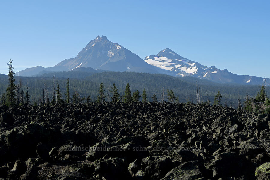 North Sister & Middle Sister [McKenzie Pass, Deschutes National Forest, Deschutes County, Oregon]