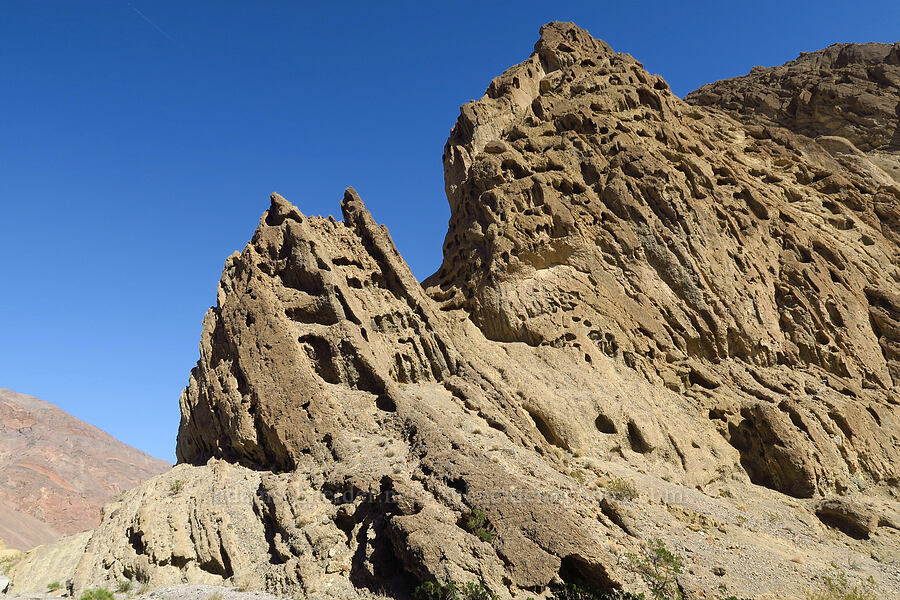 eroded sandstone [Hole-in-the-Wall Road, Death Valley National Park, Inyo County, California]
