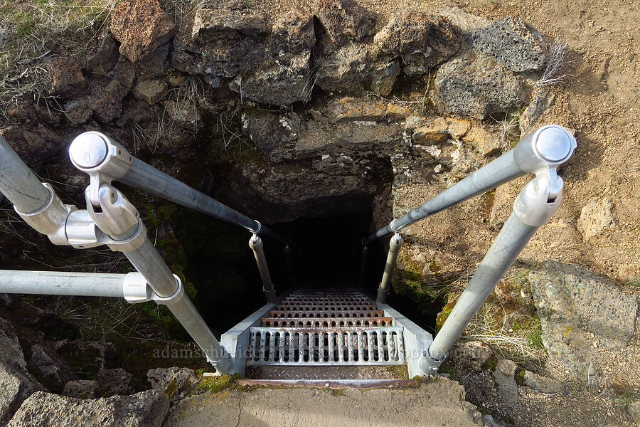 Golden Dome lava cave entrance [Cave Loop Road, Lava Beds National Monument, Siskiyou County, California]