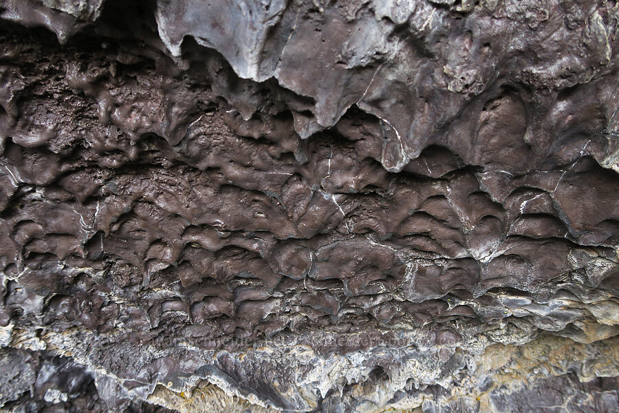 lava drips [Garden Bridges, Lava Beds National Monument, Siskiyou County, California]