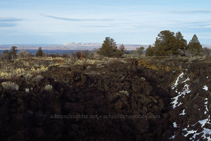 lava & junipers [Natural Bridge, Lava Beds National Monument, Siskiyou County, California]