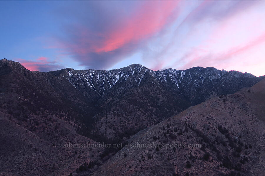 Sawtooth Peak at sunset [Nine Mile Canyon Road, Inyo County, California]