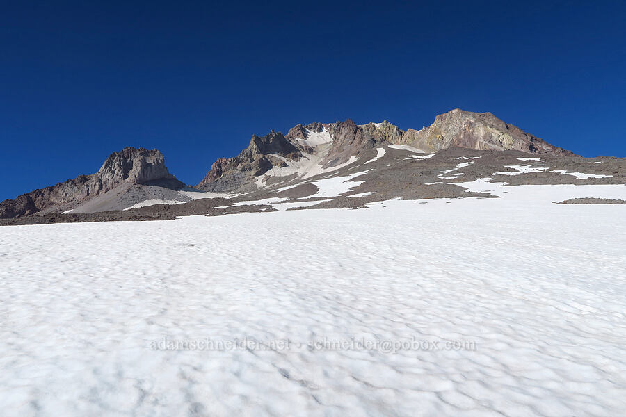 Mount Hood & snowfields [above Timberline Lodge, Mt. Hood Wilderness, Clackamas County, Oregon]