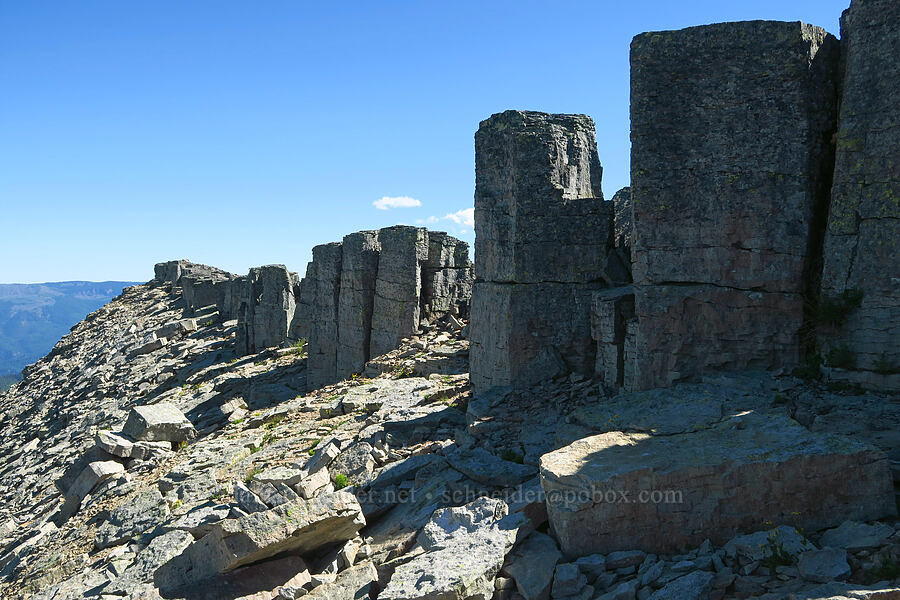 rock columns on Shellrock Peak [Shellrock Peak, William O. Douglas Wilderness, Yakima County, Washington]