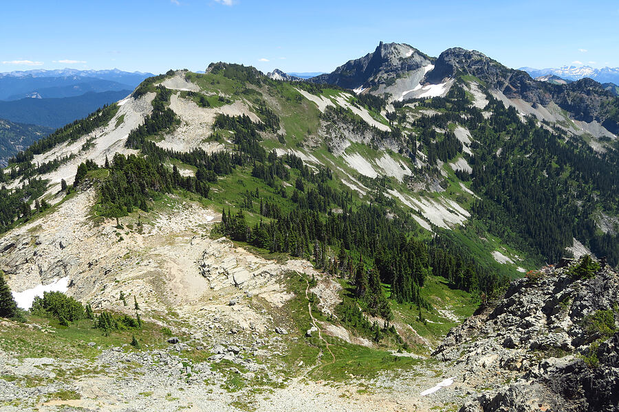 Foss Peak, Unicorn Peak, & West Unicorn Peak [The Castle, Mount Rainier National Park, Lewis County, Washington]