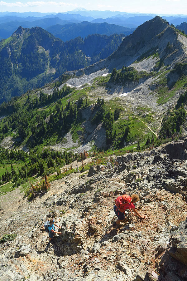 scramble route [Pinnacle Peak, Mount Rainier National Park, Lewis County, Washington]