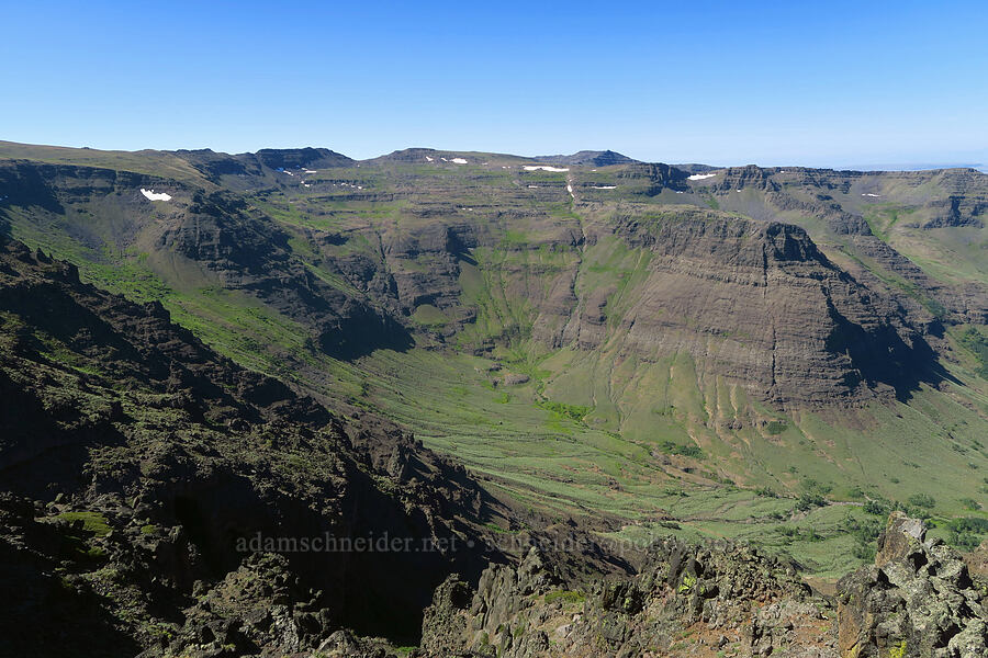 top of Big Indian Canyon [Big Indian Canyon Headwall, Steens Mountain, Harney County, Oregon]