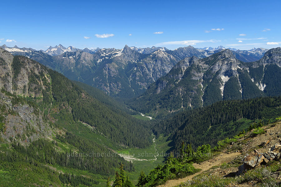 Winchester Creek & mountains to the northeast [Winchester Mountain, Mt. Baker Wilderness, Whatcom County, Washington]