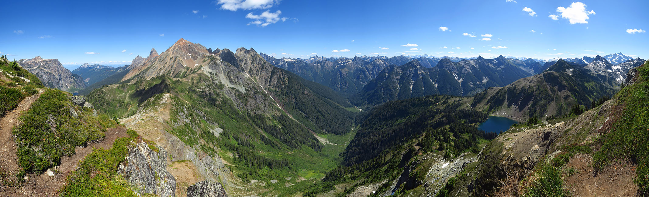 Winchester Mountain panorama [Winchester Mountain, Mt. Baker Wilderness, Whatcom County, Washington]
