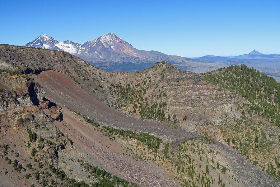 Tam McArthur Rim, Middle Sister, North Sister, & Mt. Washington [Tam McArthur Rim, Three Sisters Wilderness,  County, Oregon]