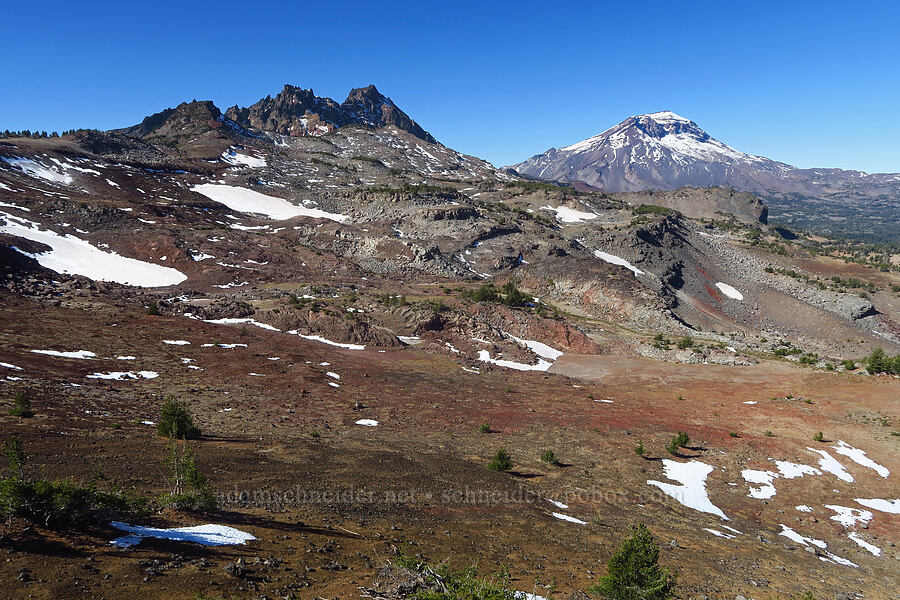 Broken Top & South Sister [Tam McArthur Rim, Three Sisters Wilderness,  County, Oregon]