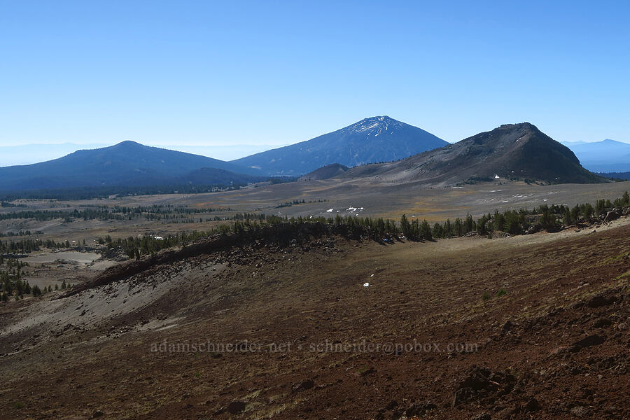 Tumalo Mountain, Mount Bachelor, & Ball Butte [east of Broken Top, Three Sisters Wilderness,  County, Oregon]