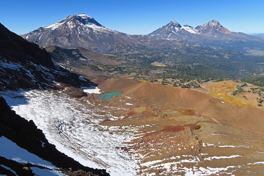 Three Sisters & Bend Glacier [east of Broken Top, Three Sisters Wilderness,  County, Oregon]