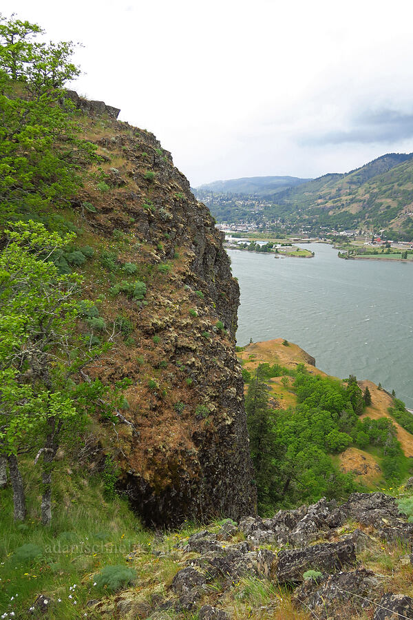Bingen & cliffs [Historic Columbia River Highway State Trail, Hood River County, Oregon]