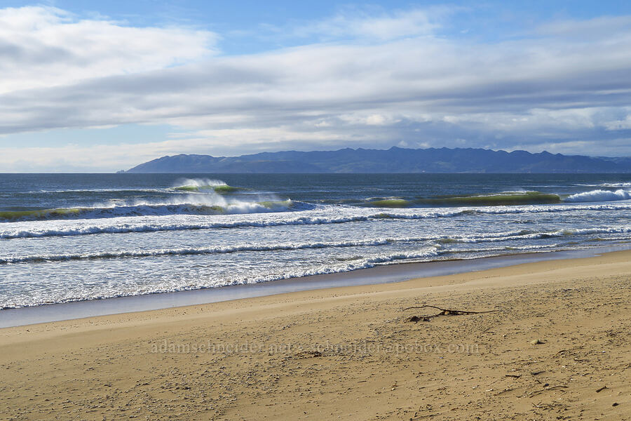 Irish Hills & waves [Oceano Dunes SVRA, San Luis Obispo County, California]
