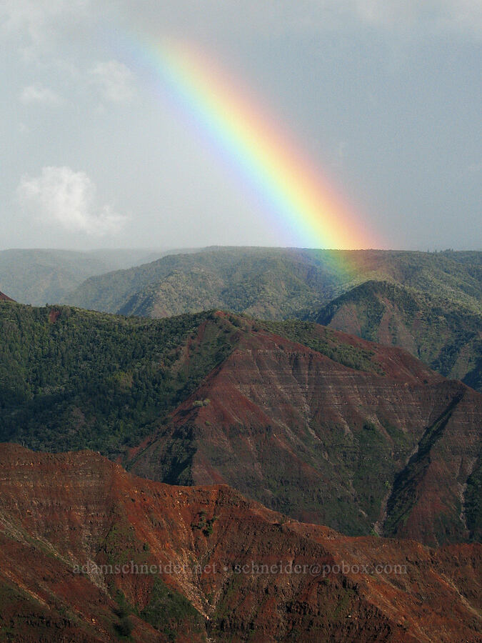 rainbow over Waimea Canyon [Koke'e Road, Waimea Canyon State Park, Kaua'i, Kaua'i, Hawaii]