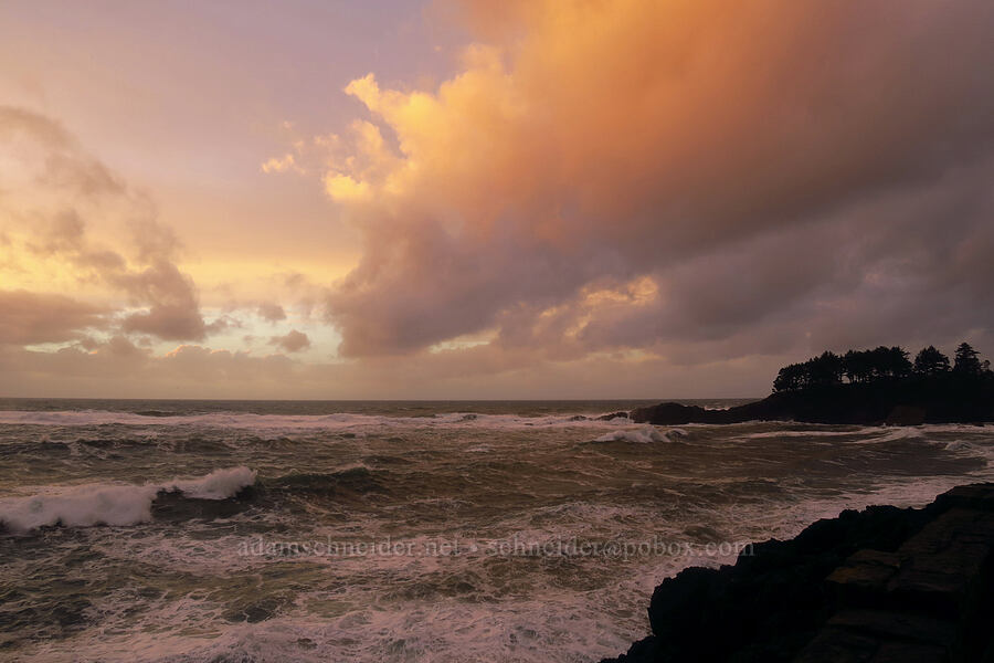 sunset clouds [Highway 101, Depoe Bay, Lincoln County, Oregon]