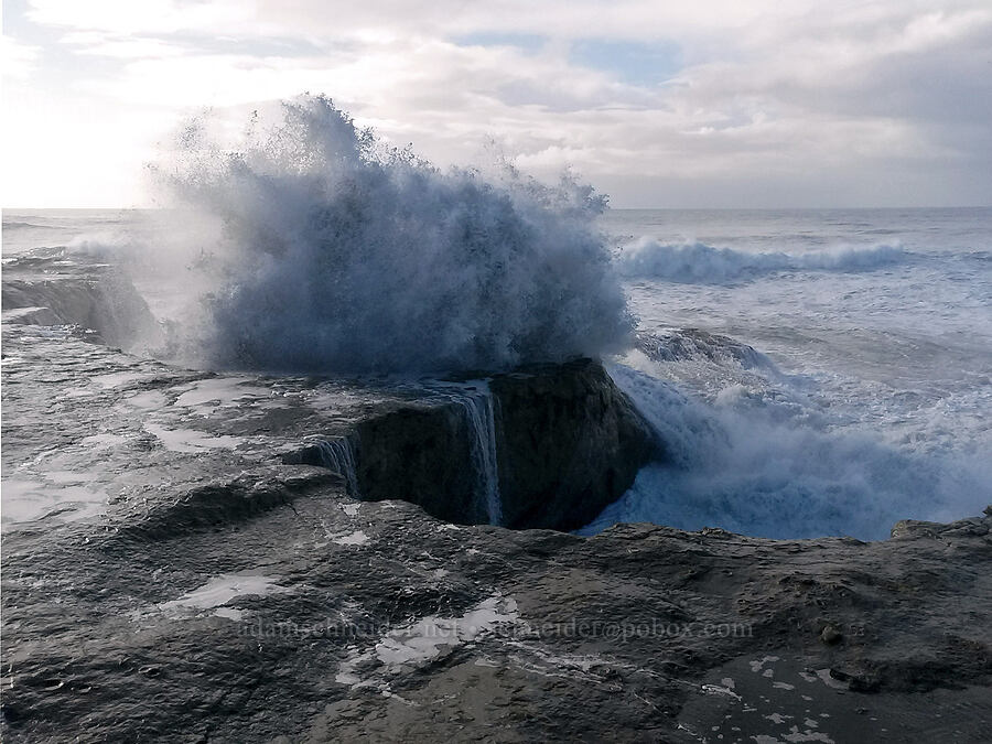 storm waves [Lighthouse Point, Santa Cruz, Santa Cruz County, California]